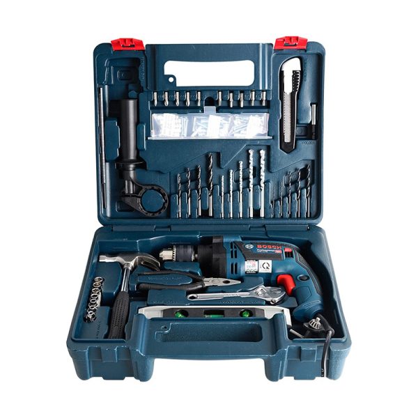 Máy khoan động lực BOSCH GSB 13 RE (Bộ set có valy 100 món phụ kiện)