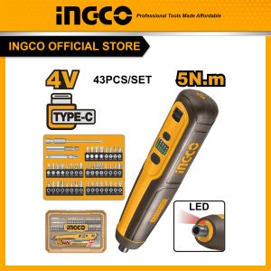 Máy siết vít dùng pin 4V INGCO CSDLI04062 lực siết 5Nm cống sạc type C (cáp được bán riêng) - Đồ nghề, dụng cụ cầm tay, máy m
