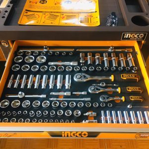 Tủ đựng đồ nghề 7 ngăn có bánh xe 328 chi tiết INGCO HTCS273281 sửa xe máy, xe ô tô bảo trì cho thợ, kỹ thuật - Đồ nghề, dụng