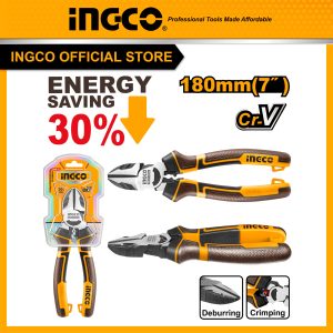 Kìm cắt cao cấp 7 inch thép Crv tay cầm 2 màu INGCO HHLDCP28180 trợ lực 30% - Đồ nghề, dụng cụ cầm tay, máy móc thiết bị INGC