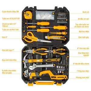Hộp đồ nghề INGCO 120 chi tiết HKTHP21201 - Đồ nghề, dụng cụ cầm tay, máy móc thiết bị INGCO chính hãng, giá tốt - góc nhìn 4