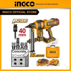 Máy bắn đinh bê tông pin INGCO CCNLI9005 20V (thân máy chưa kèm pin & sạc) - Đồ nghề, dụng cụ cầm tay, máy móc thiết bị INGCO