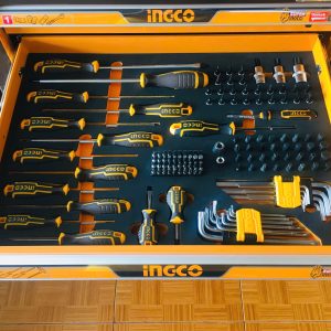 Tủ đựng đồ nghề 7 ngăn có bánh xe 328 chi tiết INGCO HTCS273281 sửa xe máy, xe ô tô bảo trì cho thợ, kỹ thuật - Đồ nghề, dụng