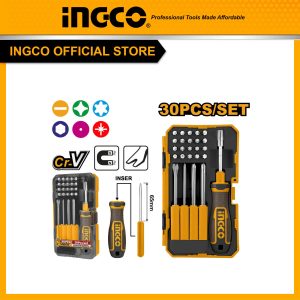 Bộ 30 đầu vít đa năng INGCO AKISD3001 thép CrV có nam châm - Đồ nghề, dụng cụ cầm tay, máy móc thiết bị INGCO chính hãng, giá