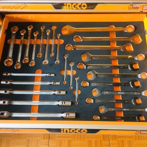 Tủ đựng đồ nghề 7 ngăn có bánh xe 328 chi tiết INGCO HTCS273281 sửa xe máy, xe ô tô bảo trì cho thợ, kỹ thuật - Đồ nghề, dụng