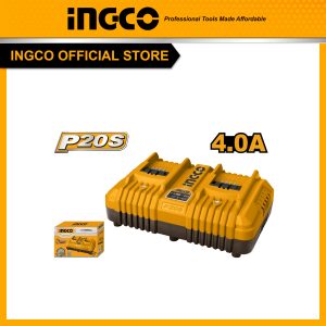 Đế sạc pin đôi 20V INGCO FCLI2034 dòng sạc 4A - Đồ nghề, dụng cụ cầm tay, máy móc thiết bị INGCO chính hãng, giá tốt - hình ả