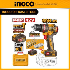 Máy khoan pin 42V Max INGCO CIDLI426981 3 chức năng motor không chổi than - Đồ nghề, dụng cụ cầm tay, máy móc thiết bị INGCO