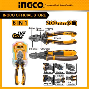 Kìm cắt đa năng 6 trong 1 8 inch thép Crv INGCO HMFDCP28200 - Đồ nghề, dụng cụ cầm tay, máy móc thiết bị INGCO chính hãng, gi