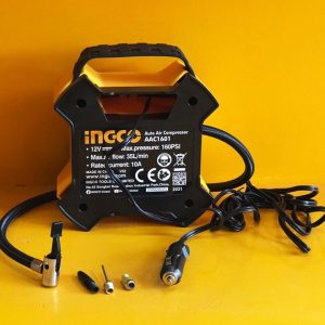 Dụng cụ bơm lốp xe ô tô nguồn DC 12V INGCO AAC1601 - góc nhìn 3