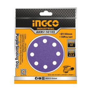 Bộ 10 miếng nhám tròn INGCO đường kính 125mm AKRS125101 - góc nhìn 2