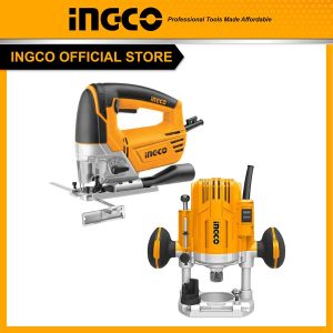 Bộ Combo INGCO BTCB202414 - Máy cưa lọng 800W JS80068 + Máy phay gỗ 1600W RT160028 - Đồ nghề, dụng cụ cầm tay, máy móc thiết