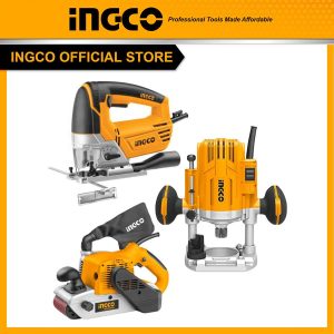 Bộ Combo INGCO BTCB202416 - Máy chà nhám tăng 1200W PBS12001 + Máy phay gỗ 1600W RT160028 + Máy bào điện 750W PL7508 - Đồ ngh