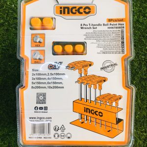 Bộ 8 chìa lục giác tay cầm chữ T INGCO HHKT80828 - Đồ nghề, dụng cụ cầm tay, máy móc thiết bị INGCO chính hãng, giá tốt - hìn