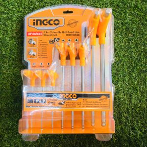 Bộ 8 chìa lục giác tay cầm chữ T INGCO HHKT80828 - Đồ nghề, dụng cụ cầm tay, máy móc thiết bị INGCO chính hãng, giá tốt - góc
