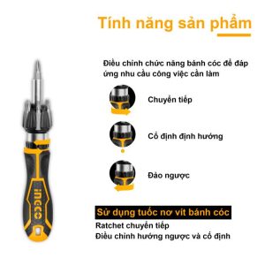 Bộ 8 tua vít Ingco AKISD0808 - Đồ nghề, dụng cụ cầm tay, máy móc thiết bị INGCO chính hãng, giá tốt - góc nhìn 5