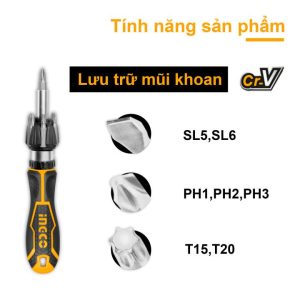 Bộ 8 tua vít Ingco AKISD0808 - Đồ nghề, dụng cụ cầm tay, máy móc thiết bị INGCO chính hãng, giá tốt - góc nhìn 3
