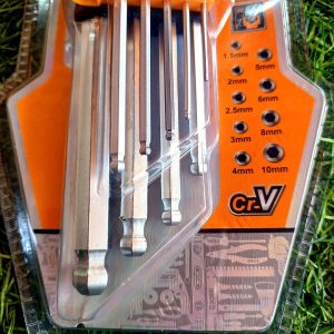 Bộ 9 chìa lục giác đầu tròn INGCO HHK12091 - góc nhìn 3