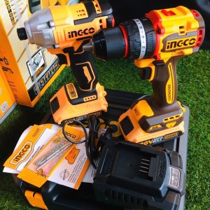 Bộ combo tiết kiệm Máy Siết Vít 170N.m và Máy Khoan Pin 3 chức năng 66N.m có búa không chổi than INGCO ING-CB19 - Đồ nghề, dụ