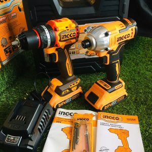 Bộ combo tiết kiệm Máy Siết Vít 170N.m và Máy Khoan Pin 3 chức năng 66N.m có búa không chổi than INGCO ING-CB19 - Đồ nghề, dụ