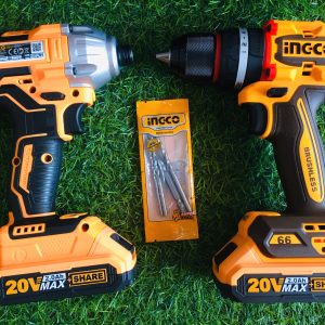Bộ combo tiết kiệm Máy Siết Vít 170N.m và Máy Khoan Pin 3 chức năng 66N.m có búa không chổi than INGCO ING-CB19 - Đồ nghề, dụ