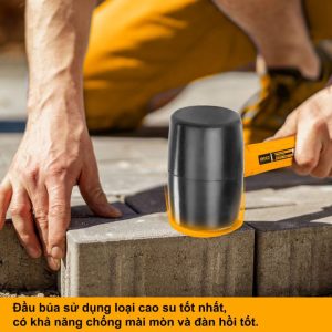 Búa cao su đen 450g Ingco HRUH8216 - Đồ nghề, dụng cụ cầm tay, máy móc thiết bị INGCO chính hãng, giá tốt - góc nhìn 2