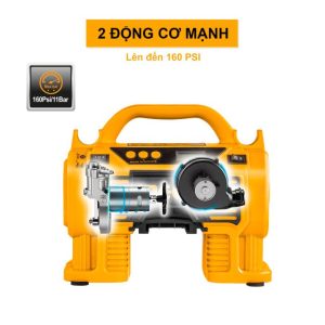 Dụng cụ bơm lốp xe dùng pin 20V INGCO CACLI2002 - Đồ nghề, dụng cụ cầm tay, máy móc thiết bị INGCO chính hãng, giá tốt - góc