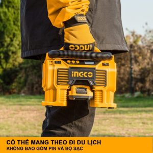 Dụng cụ bơm lốp xe dùng pin 20V INGCO CACLI2002 - Đồ nghề, dụng cụ cầm tay, máy móc thiết bị INGCO chính hãng, giá tốt - góc