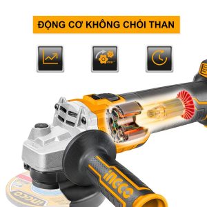Máy mài góc pin 20V M10 motor không chổi than INGCO CAGLI201008 - Đồ nghề, dụng cụ cầm tay, máy móc thiết bị INGCO chính hãng