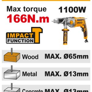 Máy khoan động lực pin 20V không chổi than INGCO CIDLI201668 166Nm - Đồ nghề, dụng cụ cầm tay, máy móc thiết bị INGCO chính h