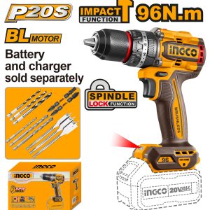 Thân máy khoan pin 20V ba chức năng có búa motor không chổi than, lực siết 96Nm Ingco CIDLI209681 - Đồ nghề, dụng cụ cầm tay