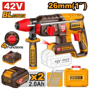 Máy khoan bê tông pin 3 chức năng không chổi than 42V max INGCO CRHLI422682 - Đồ nghề, dụng cụ cầm tay, máy móc thiết bị INGC