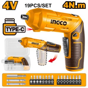 Máy siết vít dùng pin 4V Ingco CSDLI0442 4Nm gập và duỗi thẳng - Đồ nghề, dụng cụ cầm tay, máy móc thiết bị INGCO chính hãng