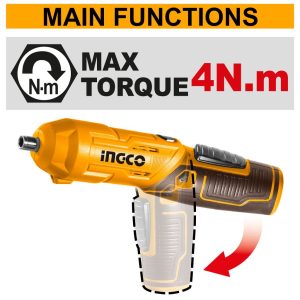 Máy siết vít dùng pin 4V Ingco CSDLI0442 4Nm gập và duỗi thẳng - Đồ nghề, dụng cụ cầm tay, máy móc thiết bị INGCO chính hãng