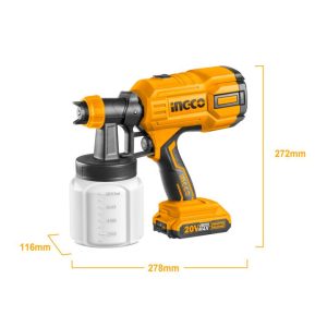 Máy phun sơn pin 20V INGCO CSGLI2003 (thân máy chưa kèm pin và sạc) - Đồ nghề, dụng cụ cầm tay, máy móc thiết bị INGCO chính
