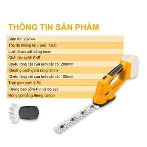 Máy cắt tỉa hàng rào dùng pin 20V INGCO CSTLI2001 - Đồ nghề, dụng cụ cầm tay, máy móc thiết bị INGCO chính hãng, giá tốt - gó