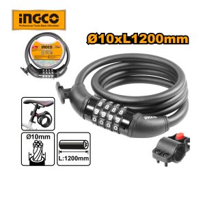 Khóa xe đạp INGCO loại 4 số dây 10mm DBK21012 - hình ảnh sản phẩm
