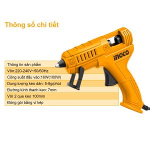 Súng bắn keo nến dùng điện INGCO GG708 - Đồ nghề, dụng cụ cầm tay, máy móc thiết bị INGCO chính hãng, giá tốt - góc nhìn 3