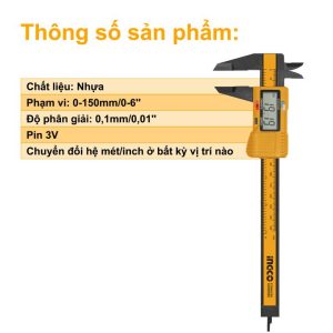 Thước kẹp điện tử INGCO 150mm HDCP16150 - hình ảnh sản phẩm