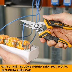 Kéo cắt dây điện inox cao cấp 178mm INGCO HES0187 - Đồ nghề, dụng cụ cầm tay, máy móc thiết bị INGCO chính hãng, giá tốt - gó