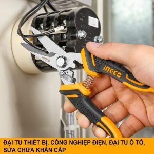 Kéo cắt dây điện inox cao cấp 178mm INGCO HES0187 - Đồ nghề, dụng cụ cầm tay, máy móc thiết bị INGCO chính hãng, giá tốt - gó