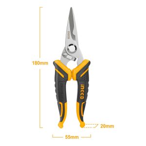 Kéo cắt dây điện inox cao cấp 178mm INGCO HES0187 - Đồ nghề, dụng cụ cầm tay, máy móc thiết bị INGCO chính hãng, giá tốt - gó