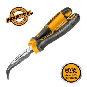 Kìm mũi cong 8 inch cao cấp thép Crv INGCO HHBNP28201 - góc nhìn 3