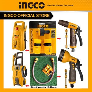 Bộ 3 đầu nối nhanh máy xịt rửa xe, vòi xịt tưới cây INGCO HHCS03122 - Đồ nghề, dụng cụ cầm tay, máy móc thiết bị INGCO chính