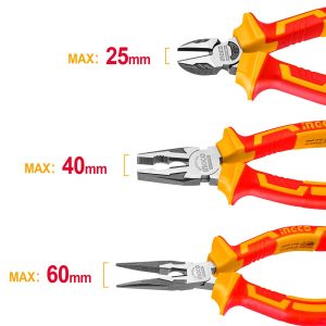 Bộ 3 kèm cách điện cao cấp thép Crv INGCO HIKPS28318 - góc nhìn 2