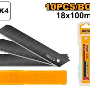 Hộp 10 lưỡi dao rọc giấy cao cấp chất liệu thép SK4 Ingco HKNCB181 - Đồ nghề, dụng cụ cầm tay, máy móc thiết bị INGCO chính h