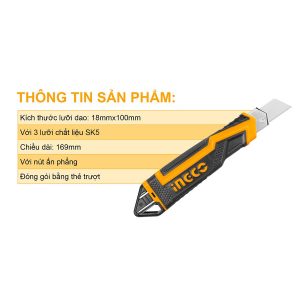 Dao rọc giấy thép SK5 INGCO HKNS16538 - hình ảnh sản phẩm