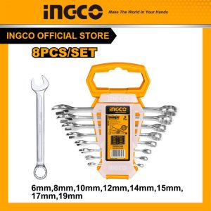 Bộ 8 cờ lê vòng miệng hai chiều (8- 19mm) INGCO HKSPAR1082 - hình ảnh sản phẩm