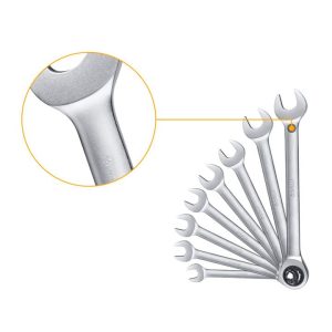 Bộ 8 cờ lê vòng miệng hai chiều (8- 19mm) INGCO HKSPAR1082 - góc nhìn 2