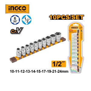 Bộ 10 đầu tuýp INGCO 1.2 inch HKTS12103 - Đồ nghề, dụng cụ cầm tay, máy móc thiết bị INGCO chính hãng, giá tốt - hình ảnh sản