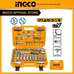 Bộ 62 đầu tuýp 1/2 inch INGCO HKTS12602 - Đồ nghề, dụng cụ cầm tay, máy móc thiết bị INGCO chính hãng, giá tốt - hình ảnh sản